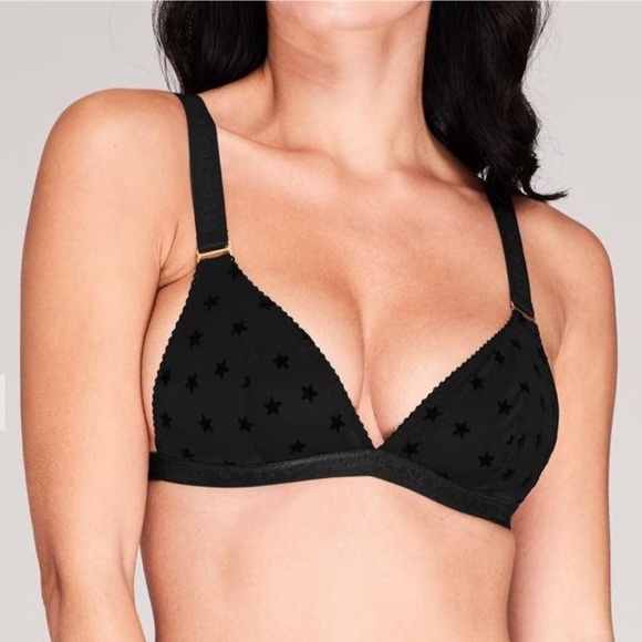 STELLA MCCARTNEY**Betty Twinkling Black Bra + Underwear SET**Sm. $228 - Picture 3 of 8